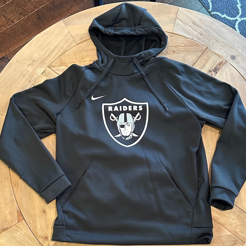 Nike Black Raiders Logo Hoodie